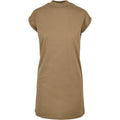 Khaki Green - Front - Urban Classics Womens-Ladies Turtle Extended Shoulder Dress