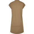 Khaki Green - Back - Urban Classics Womens-Ladies Turtle Extended Shoulder Dress