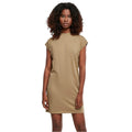 Khaki Green - Pack Shot - Urban Classics Womens-Ladies Turtle Extended Shoulder Dress