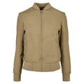 Khaki Brown - Front - Urban Classics Womens-Ladies Lights Bomber Jacket