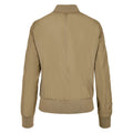 Khaki Brown - Back - Urban Classics Womens-Ladies Lights Bomber Jacket
