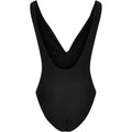 Black - Back - Urban Classics Womens-Ladies Recycled High Leg One Piece Swimsuit