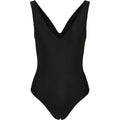 Black - Front - Urban Classics Womens-Ladies Recycled High Leg One Piece Swimsuit