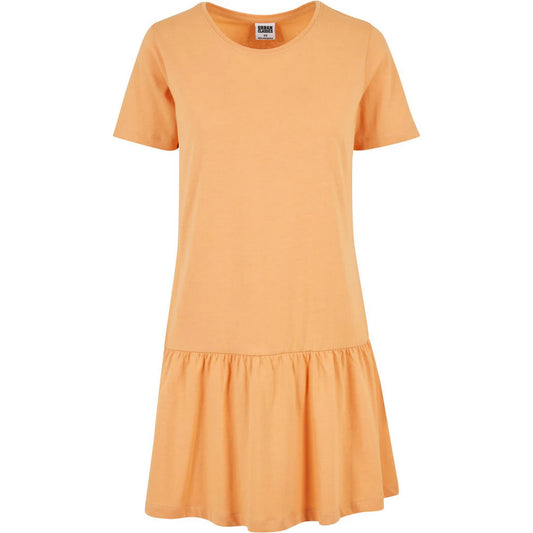 Pale Orange - Front - Urban Classics Womens-Ladies Valance T-Shirt Dress