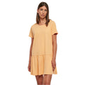 Pale Orange - Side - Urban Classics Womens-Ladies Valance T-Shirt Dress