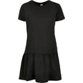 Black - Front - Urban Classics Womens-Ladies Valance T-Shirt Dress
