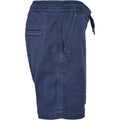 Dark Blue - Side - Urban Classics Boys Twill Stretch Jogging Shorts