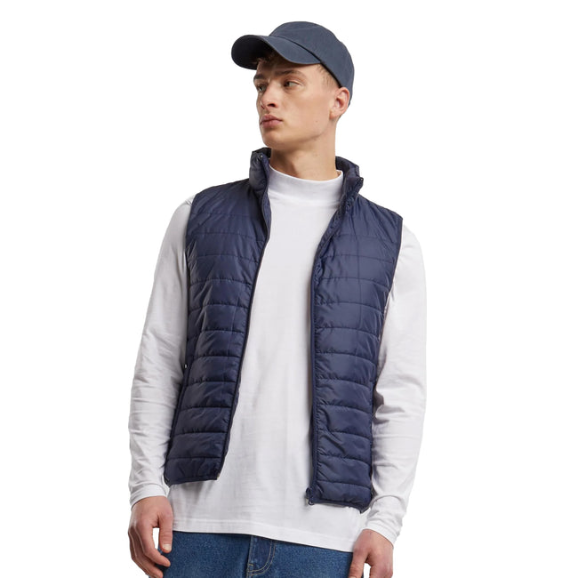 Navy - Side - Urban Classics Mens Basic Lightweight Gilet