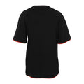 Black-Red - Back - Urban Classics Mens Contrast Detail Tall T-Shirt