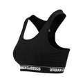 Black - Side - Urban Classics Womens-Ladies Logo Bra