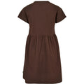 Brown - Back - Urban Classics Womens-Ladies Empire Valance Organic T-Shirt Dress