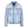 New Light Blue Washed - Front - Urban Classics Mens Heavyweight Boxy Denim Jacket