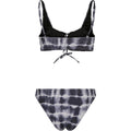 Black-White - Back - Urban Classics Womens-Ladies Tie Dye Lace Up Bikini