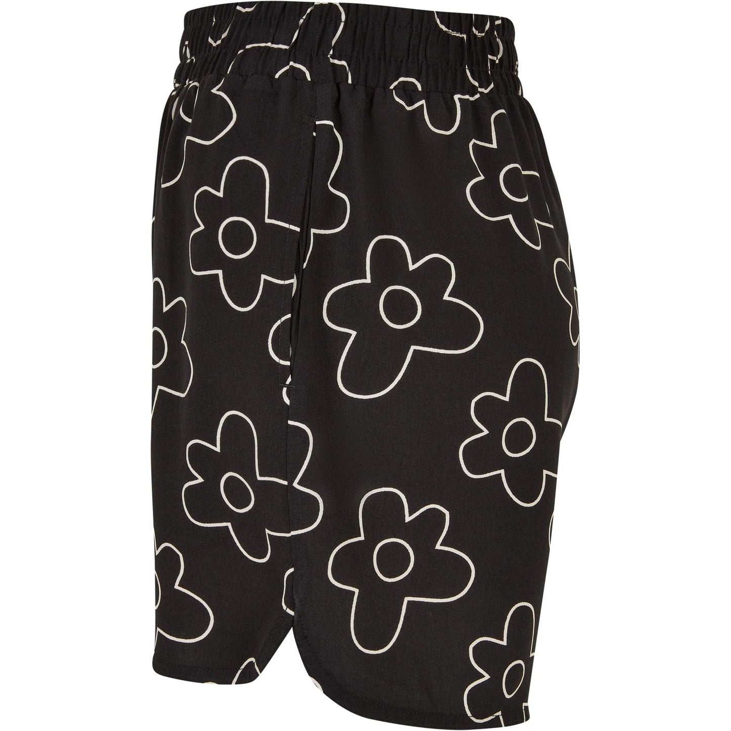Black - Lifestyle - Urban Classics Womens-Ladies Viscose All-Over Print Resort Shorts