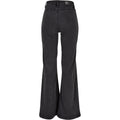 Black Wash - Back - Urban Classics Womens-Ladies Denim Vintage Flared Jeans