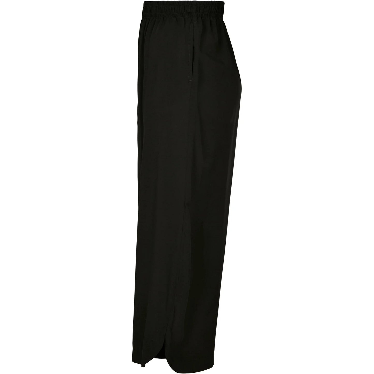 Black - Side - Urban Classics Womens-Ladies Viscose Wide Leg Culottes