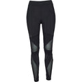 Black - Front - Urban Classics Womens-Ladies Tech Mesh Triangle Leggings