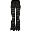 Black - Back - Urban Classics Womens-Ladies Knitted Crochet Flared Leggings