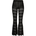 Black - Front - Urban Classics Womens-Ladies Knitted Crochet Flared Leggings