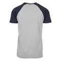 Grey-Navy - Back - Urban Classics Mens Contrast Raglan T-Shirt