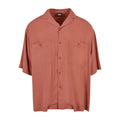 Terracotta - Front - Urban Classics Mens Oversized Resort Shirt