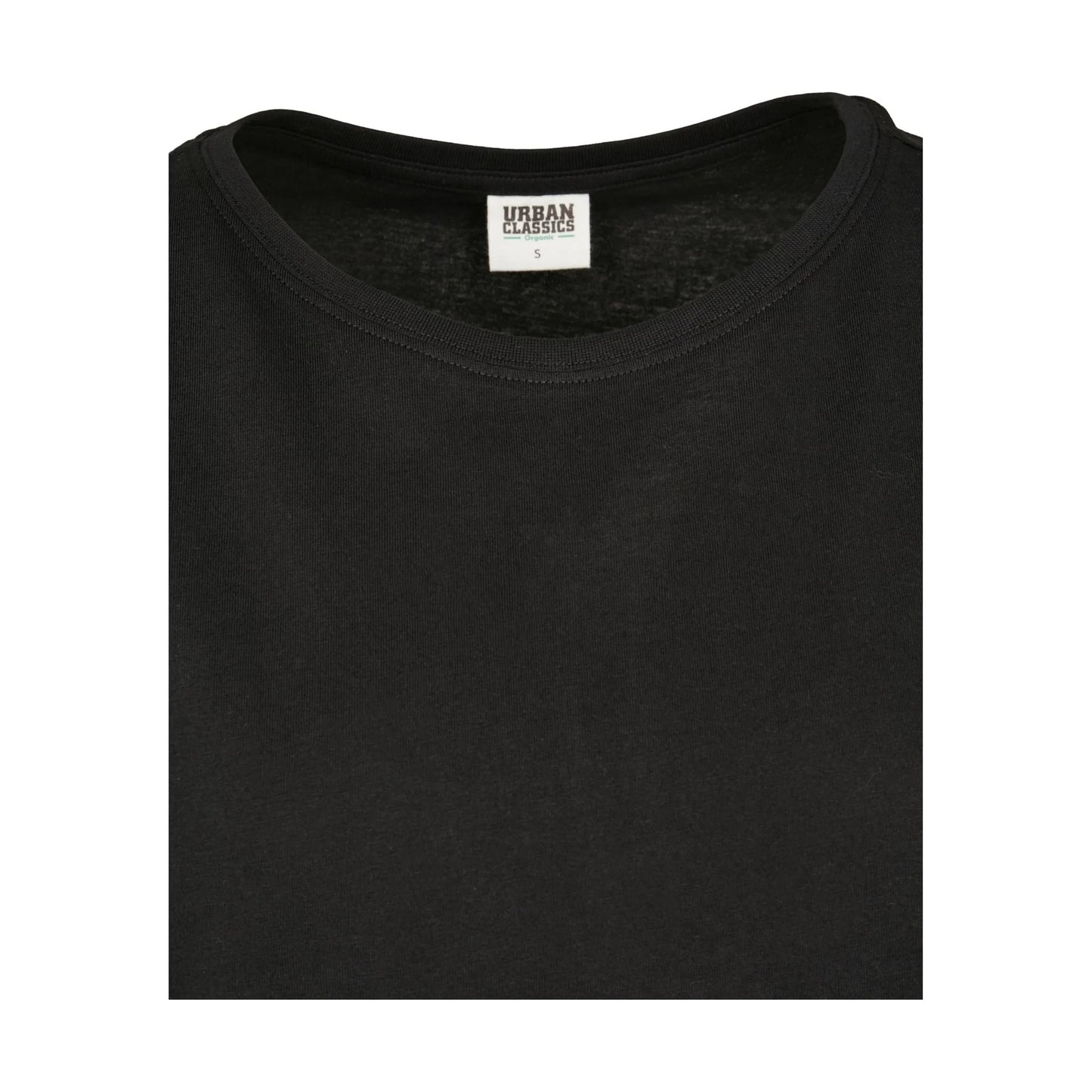 Black - Side - Urban Classics Womens-Ladies Organic Cotton Extended Shoulder T-Shirt