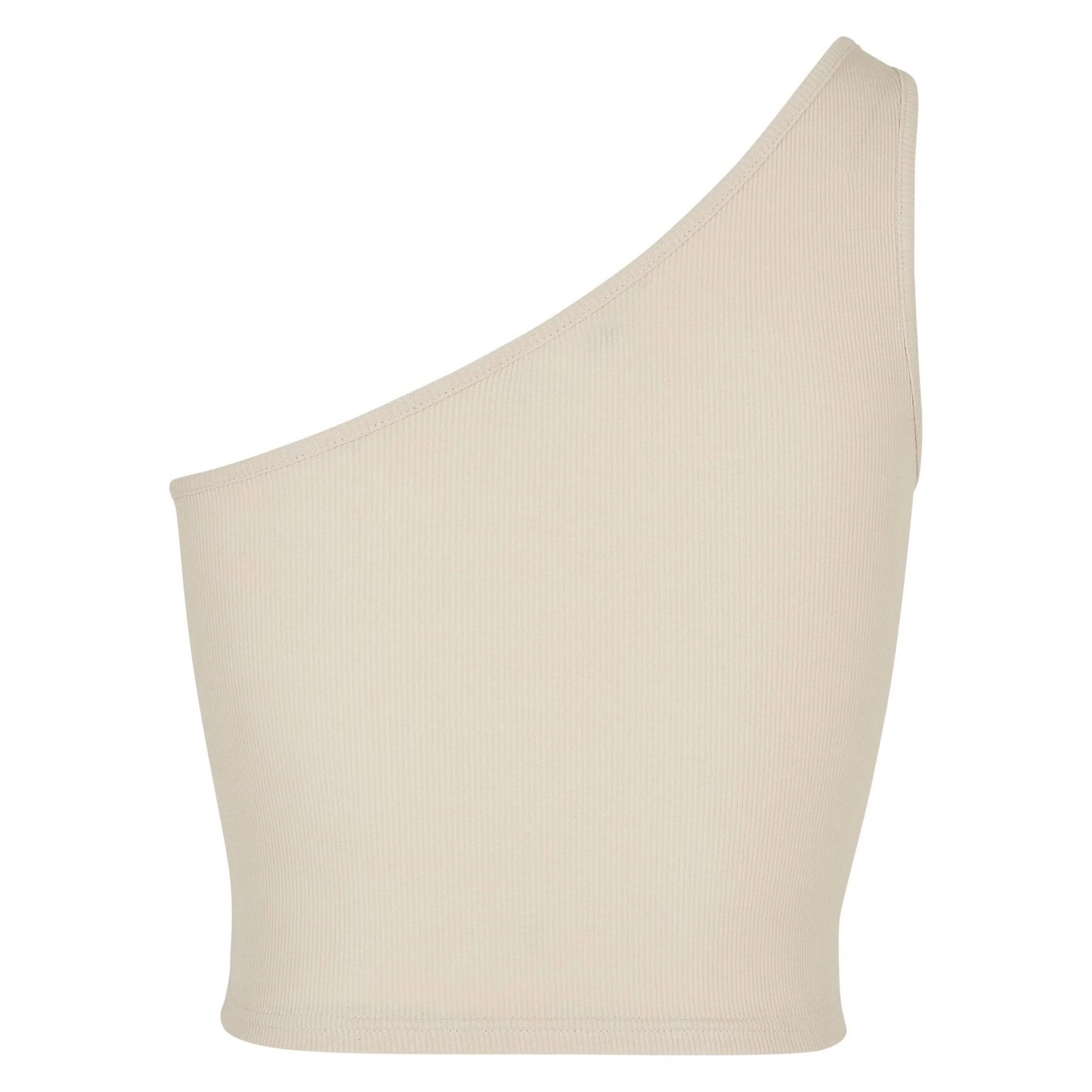 Soft Seagrass - Back - Urban Classics Womens-Ladies Asymmetric Cropped Top