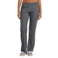 Dark Grey Melange - Front - Urban Classics Womens-Ladies Ribbed Trousers