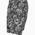 White-Black - Side - Urban Classics Mens Tattoo Swim Shorts