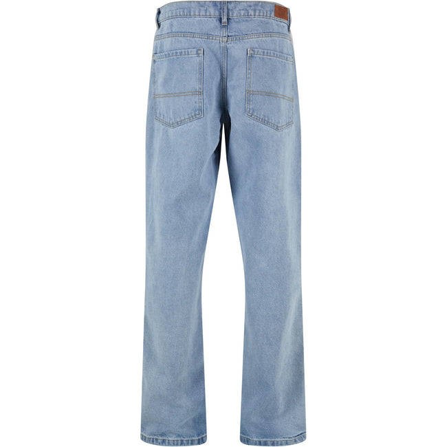New Light Blue Washed - Back - Urban Classics Mens Heavyweight Straight Jeans