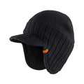 Black - Front - Scruffs Mens Trade Curved Peak Beanie