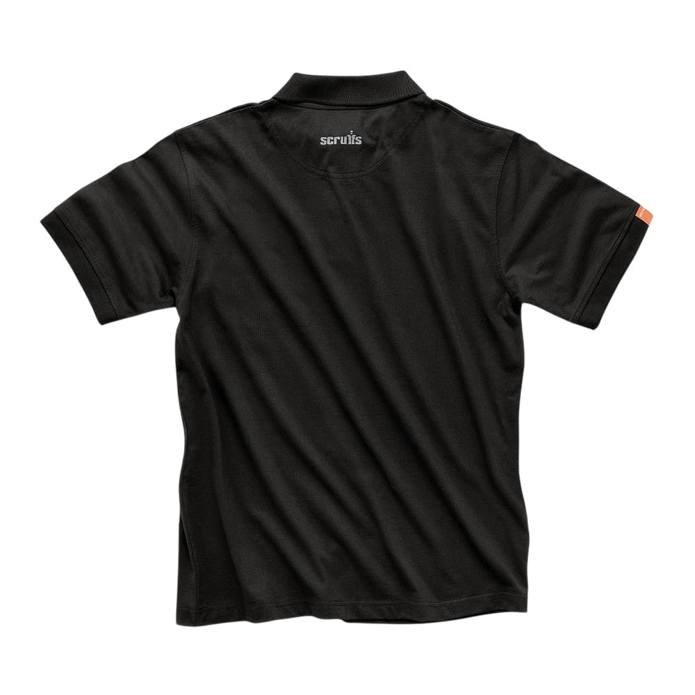 Black - Back - Scruffs Womens-Ladies Eco-Worker Polo Shirt