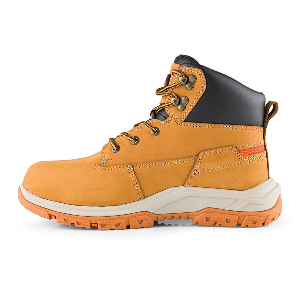 Tan - Close up - Scruffs Mens Ridge Nubuck Safety Boots