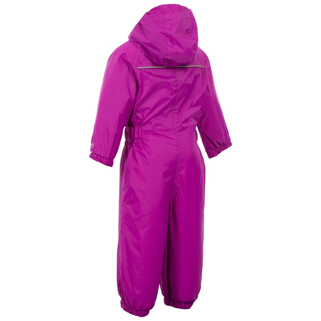 Purple Orchid - Back - Trespass Baby Unisex Dripdrop Padded Waterproof Rain Suit