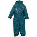 Teal - Front - Trespass Baby Unisex Dripdrop Padded Waterproof Rain Suit
