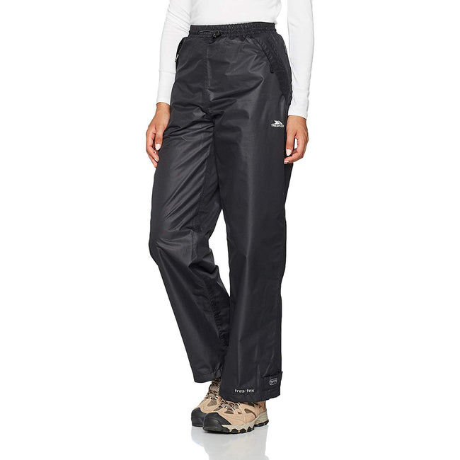 Black - Back - Trespass Womens-Ladies Tutula Waterproof Trousers