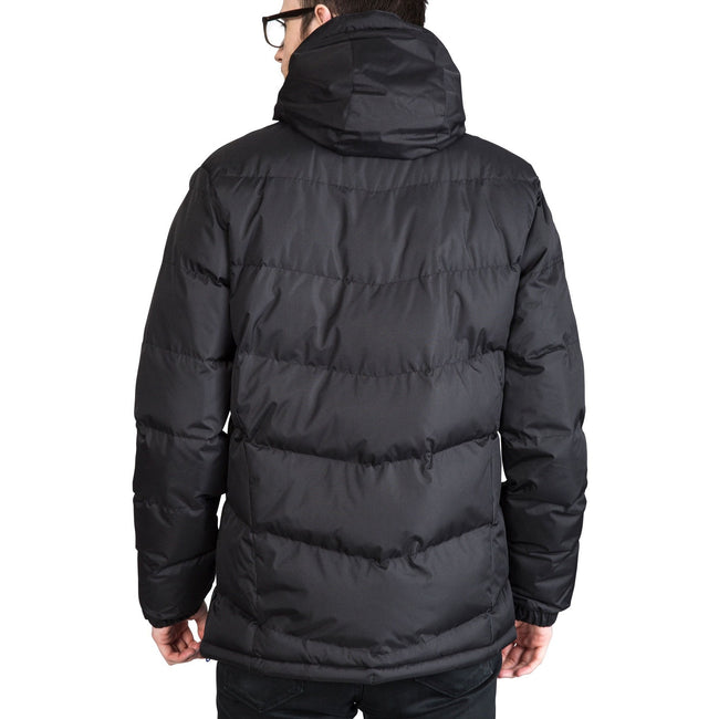 Black - Side - Trespass Mens Blustery Padded Jacket