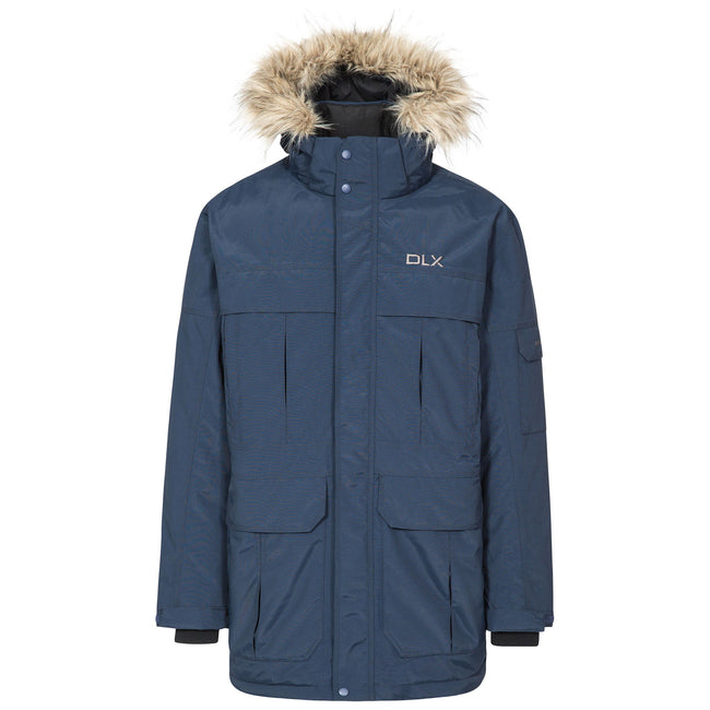 Navy - Front - Trespass Mens Highland Waterproof Parka Jacket