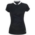 Black - Front - Trespass Womens-Ladies Luck Short Sleeve Zip Neck Baselayer Top