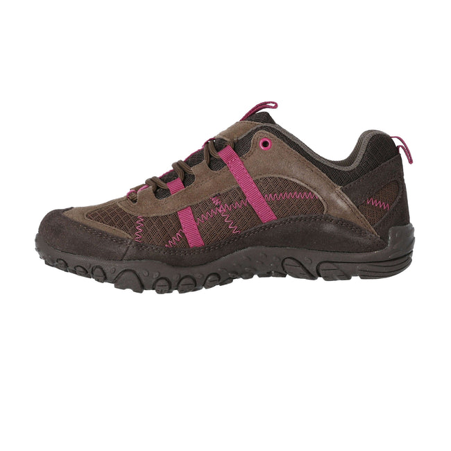 Coffee - Side - Trespass Womens-Ladies Fell Lightweight Walking Shoes