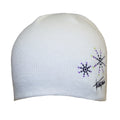 White - Back - Trespass Childrens Girls Sparkle Knitted Beanie Hat