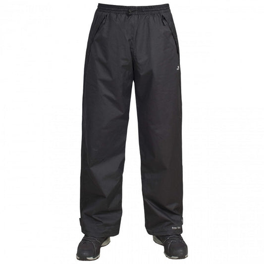 Black - Front - Trespass Mens Toliland Waterproof & Windproof Trousers