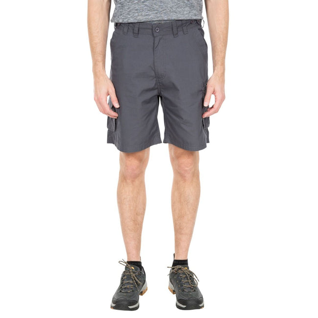 Graphite - Back - Trespass Mens Gally Water Repellent Hiking Cargo Shorts