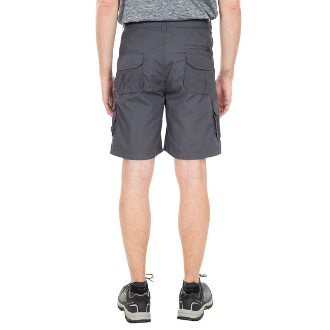 Graphite - Side - Trespass Mens Gally Water Repellent Hiking Cargo Shorts