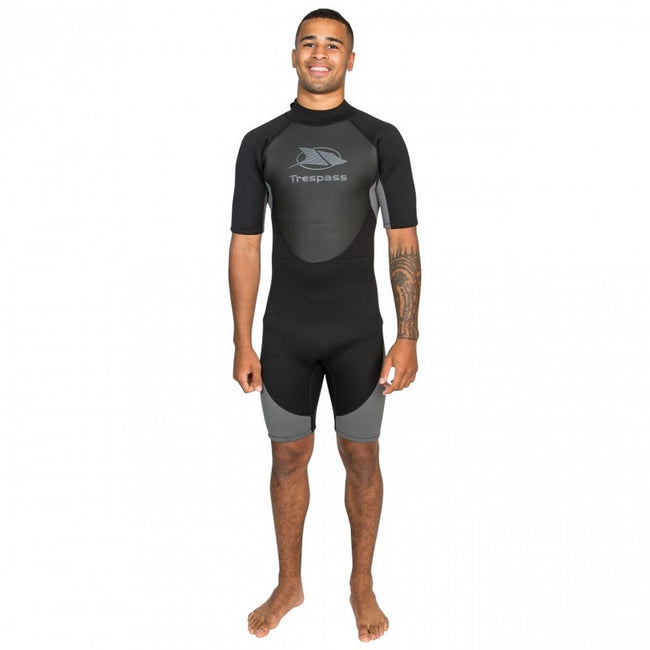 Black - Pack Shot - Trespass Scuba Mens Short Wetsuit