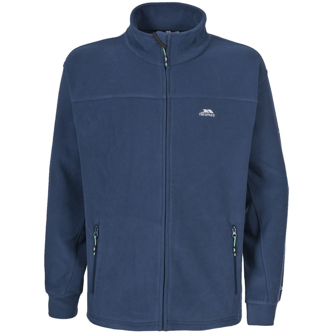 Navy - Front - Trespass Mens Bernal Full Zip Fleece Jacket