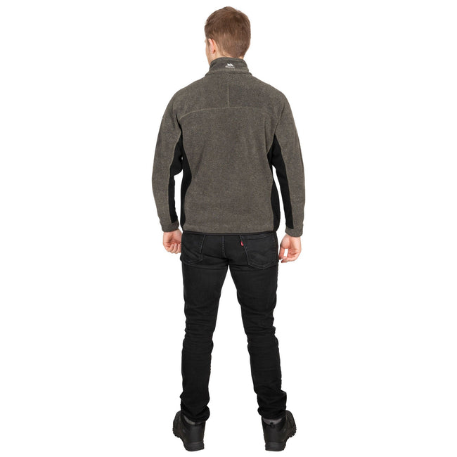 Olive Stripe - Side - Trespass Mens Jynx Full Zip Fleece Jacket