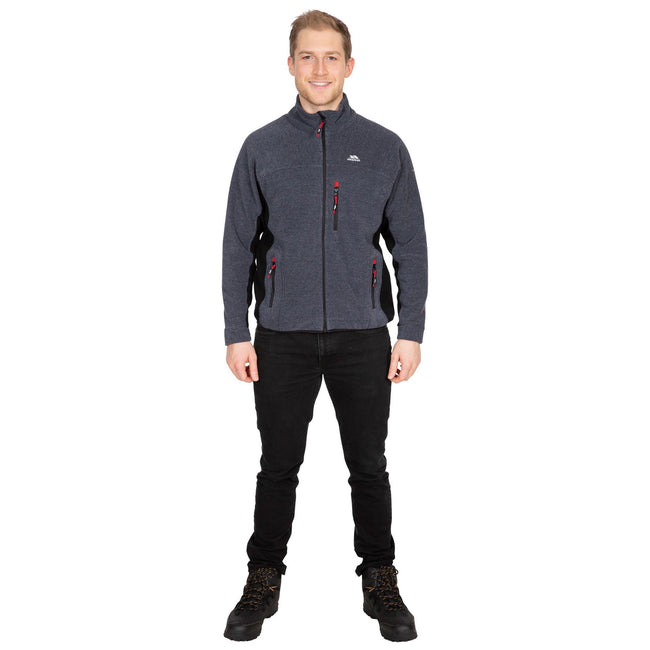 Navy Stripe - Back - Trespass Mens Jynx Full Zip Fleece Jacket