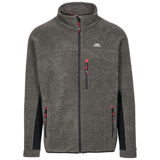Olive Stripe - Front - Trespass Mens Jynx Full Zip Fleece Jacket