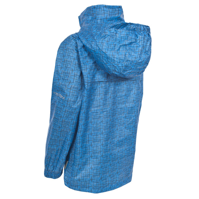 Cobalt Dash - Back - Trespass Childrens Unisex Totam Zip Up Packaway Waterproof Jacket
